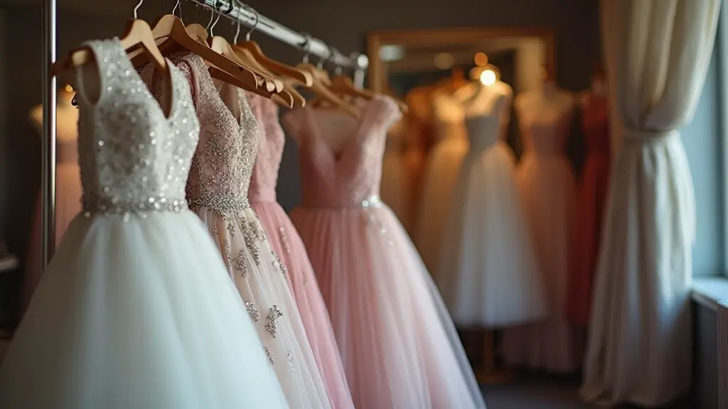 Expert tailor measuring and altering a prom dress quickly and precisely