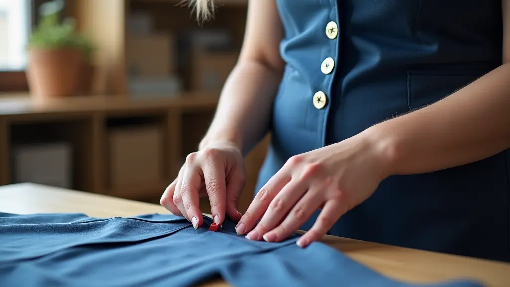 Professional tailor measuring school uniform for perfect fit