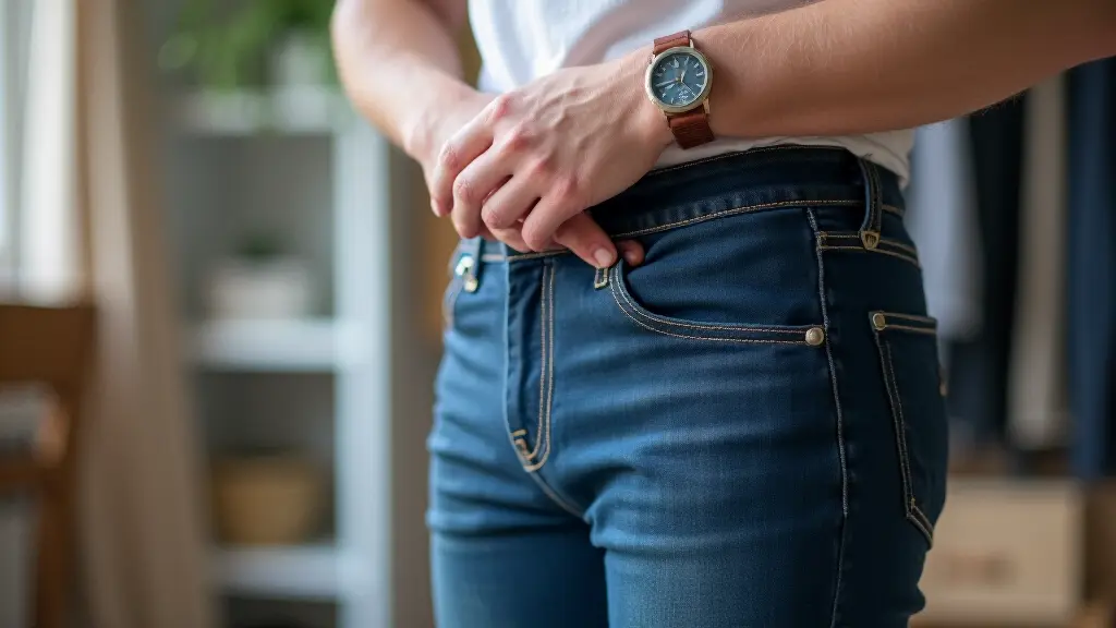 Professional tailor measuring and shortening trousers for a perfect fit