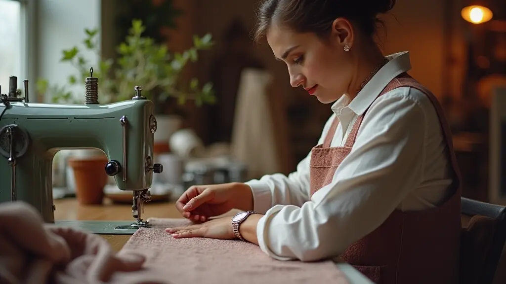 Professional restoration of vintage dress with careful fabric repair and tailoring