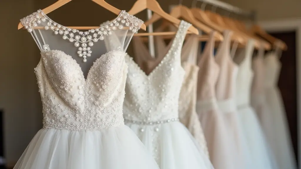 Bride being fitted for wedding dress in Manchester studio